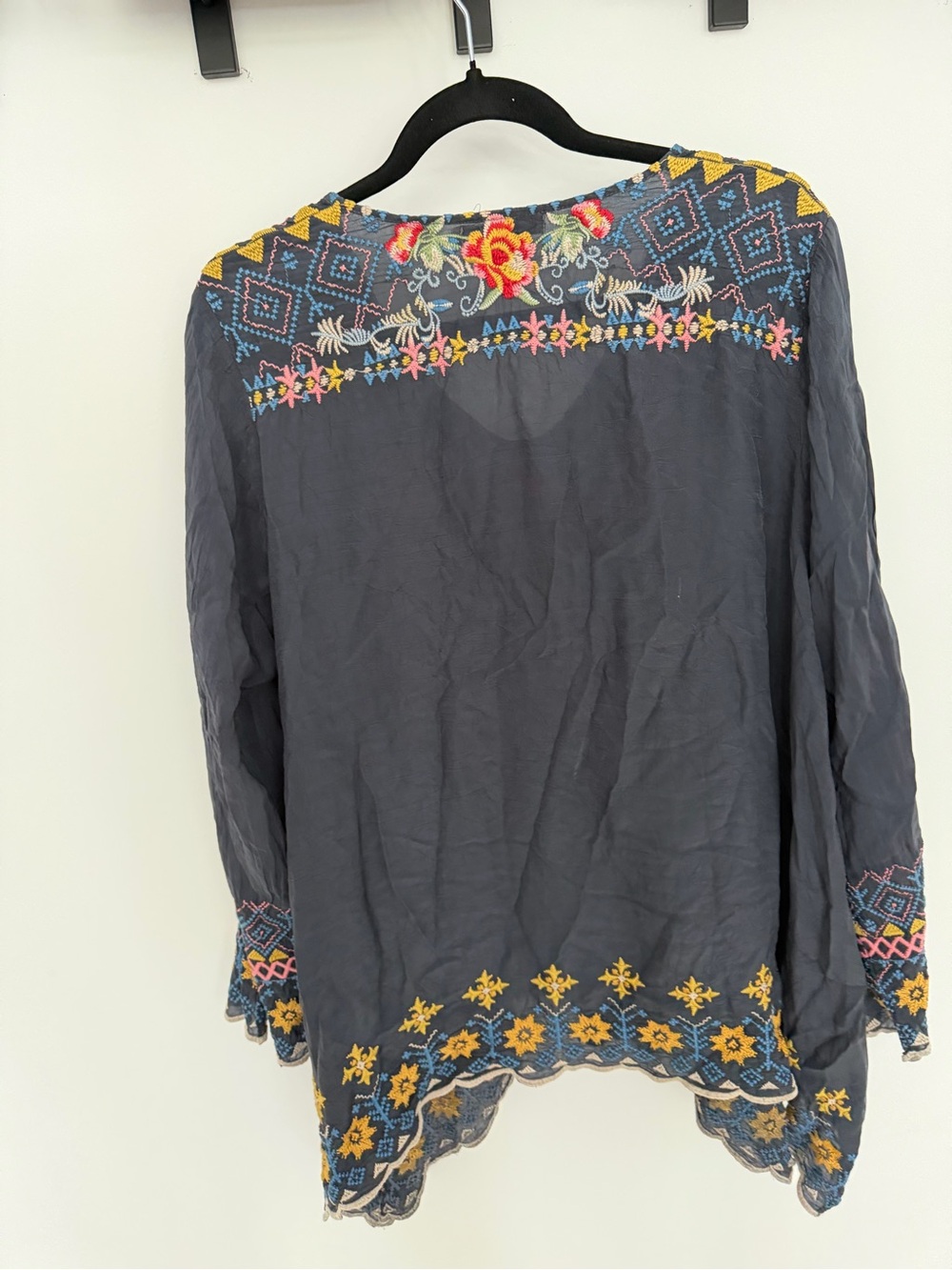 Johnny was Rosetta heavily embroidered tunic blouse RARE! - Picture 5 of 7